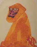 Sergio Gonzalez-Tornero, - ''Golden Ape''-, etching and aquatint in color with embossing, 1968