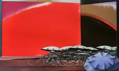 - ''Solar Eclipse''- by Shigeki Kuroda, etching in colors, offered Dec 2018