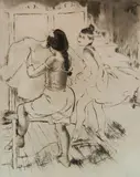Louis Legrand, - ''L'Habillage'' (Arwas 36)-, etching, 1908