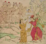 Elyse Ashe Lord, - Dance Band-, etching in color, c. 1920