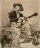 Edouard Manet, - ''Le Guiterrero'' (Harris 12 vi/VI)-