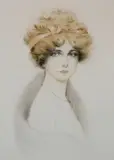 Maurice Millière, - Woman with Necklace-, drypoint, ca. 1910