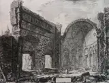 - ''Avanzi di una Sala Appartenente al Castro Pretoria nella Villa Adriana in Tivoli'' (Focillon 831)(Hind 112 i/III)(Wilton-Ely 245)- by Giovanni Battista Piranesi, etching on heavy laid paper with watermark Fleur-de-lys in a double circle, offered Dec 2018