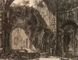 - ''Interno del Tempio detto di Canopo nella Villa Adriana'' (Focillon 845)(Hind 131 i/III)(Wilton-Ely 264)- by Giovanni Battista Piranesi, etching on heavy laid paper with watermark Fleur-de-lys in a double circle, offered Dec 2018
