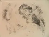 - ''Une Mere et Deux Enfants'' (Roger-Marx 31)(Stella 54)- by Pierre-Auguste Renoir, lithograph on laid paper, ca. 1897, offered Dec 2018