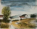 Maurice de Vlaminck, - ''L'Arbe Vert II'' (Walterskirchen 172 ii/IId)-, lithograph in color on chine Volant paper, 1924