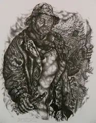 - ''Appears The Man''- by Ivan Albright, lithograph on wove paper, 1980, offered Dec 2018