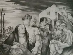 - ''Composition 1945''- by G. Ralph Smith, lithograph, 1945, offered Dec 2018