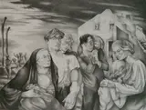 - ''Composition 1945''- by G. Ralph Smith, lithograph, 1945, offered Dec 2018
