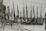 James A. M. Whistler, - ''Billingsgate'' (Kennedy 47)-, etching, 1859, good condition