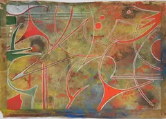 - ''Abstract''- by Paul B. Travis, watercolor on paper, 1956, offered Dec 2018