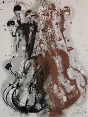 - Violins- by Arman, silkscreen in color, 1978, offered Dec 2018