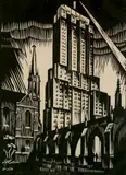 Charles Turzak, - ''Palmolive Building''-, woodcut, 1931