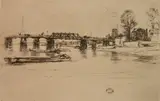 James A. M. Whistler, - ''Fulham'' (Kennedy 182)-, etching, c. 1879, good condition