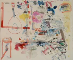 - Untitled- by Herbert C. Cassill, watercolor and graphite on paper, registration hole throughout edge of, offered Dec 2018