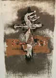 Johnny Friedlaender, - Composition-, etching and aquatint in color