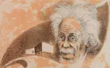 Chaim Gross, - Einstein, Collage 20th Year- lithograph, 1975