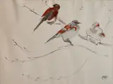 Joseph B. O'Sickey, - Three Birds on a Branch-