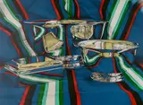 Jeanette Pasin Sloan, - ''Silver Bowls''-, lithograph in color, 1978