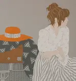 Phyllis Sloane, - ''The Straw Hat''-, screenprint in color, 1983