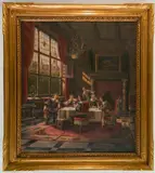 Bruno Blätter, - The Card Player-, oil on canvas