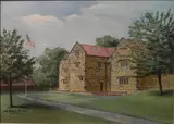 - ''Washington Old Hall - Durham''- by John Spencer-Churchill, oil on canvas, offered Dec 2018