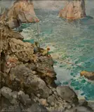 - Fishing Off The Coast of Capri- by Giordano Felice, oil on canvas, offered Dec 2018