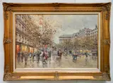 Antoine Blanchard, - ''Paris Boulevard de Madeleine''-