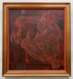 Hans Erni, - Seated Figures-, oil on canvas