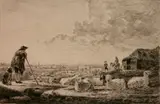 Félix Buhot, - ''Soleil Couchant'' (Bourcard and Goodfriend 6 ii/II)-, etching