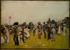 Pierre Gatier, - ''Le Grand Derby De Chantilly'' (Gatier 72)-, aquatint in color, 1910