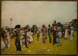 Pierre Gatier, - ''Le Grand Derby De Chantilly'' (Gatier 72)-, aquatint in color, 1910