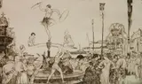William Russell Flint, - ''Acrobats at Lorca Fair''-