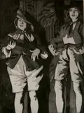 Laura Knight, - ''At The Footlights'' (Bolling and Withington 5 iv/IV)-, etching, aquatint and drypoint