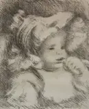 - ''L'Enfant Au Biscuit'' (Stella 31)- by Pierre-Auguste Renoir, lithograph, 1899, proof in grey-black. 13 1/16 x 10 11/16'', offered Oct 2018