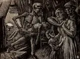 Albert Abramovitz, - ''Rickets''- wood, engraving
