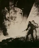 James  Allen, - ''Teeming Ingots'' (Ryan 88)-, etching, 1935