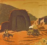 Gustave Baumann, - ''Cordova Plaza''-