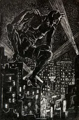 - Mefisto- by Albert Abramovitz, woodcut, offered Oct 2018