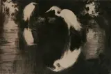 Frank Weston Benson, - ''Dark Pool'' (Paff 189 v/V)-, drypoint, 1920