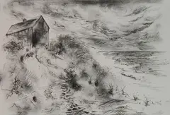 - ''Storm Clouds, Cape Cod''- by George Grosz, lithograph, 1949, offered Oct 2018