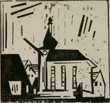 Lyonel Feininger, - ''Sussenborn'' (Prasse W 253)-, woodcut, 1924, lifetime impression, estate