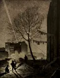 Martin Lewis, - ''Tree, Manhattan'' (Mc Carron 87)-, drypoint, 1930