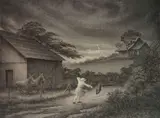 Jackson Lee Nesbitt, - ''September Storm'' (Retif and Salzer 38)-, lithograph, 1989