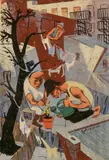Sylvia Wald, - ''Gardening''-, silkscreen in color, some paper toning, spots of foxing in margins, rippling to paper