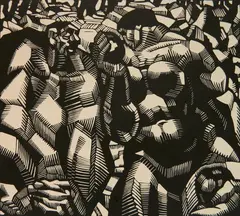 John J. A. Murphy, - ''Adam and Eve'' (Cole 143)-, woodcut, 1924-31