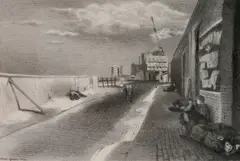 - Waterfront (Cole 34)- by Raphael Soyer, lithograph, 1934, offered Oct 2018