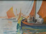 John Csosz, - Venetian Scene-, oil on canvasboard
