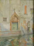 John Csosz, - Venetian Scene-, oil on canvasboard