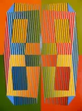 Edwin Mieczkowski, - ''The Big A''-, acrylic on masonite, 1964